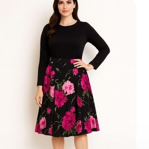 ⭐️ Host Pick ⭐️Talbots | Floral Pleated A-Line Midi Skirt